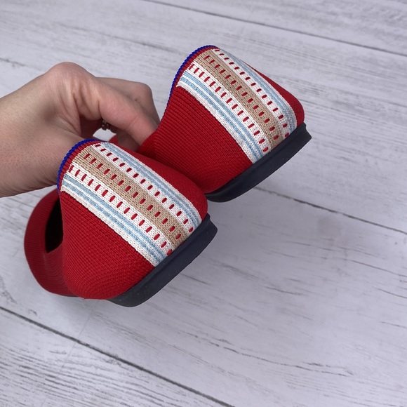 Rothy's Retired Print Red Cardinal Flats Square Toe in Size 9 - Picture 5 of 12